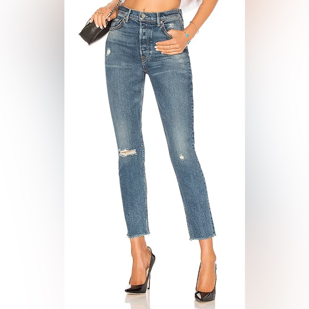 GRLFRND Karolian High Rise Skinny Jean Distressed Sixpence 26